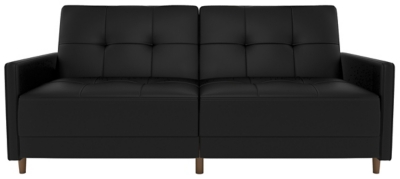 Andora Coil Futon, Black, large