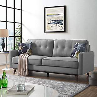 Modway Prompt Sofa, Light Gray, rollover