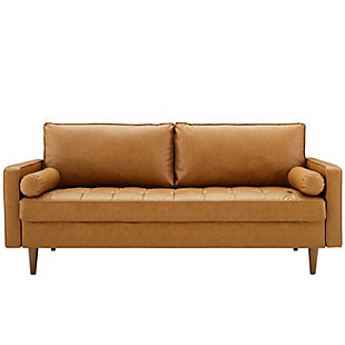 Modway Velour Faux Leather Sofa, , large