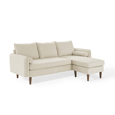 Modway Revive Right or Left Facing Sectional Sofa, Beige, large