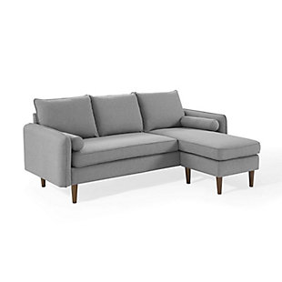Modway Revive Right or Left Facing Sectional Sofa, Light Gray, large