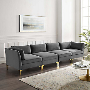 Modway Ardent 4-Seater Sofa, Gray, rollover
