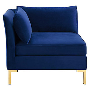 Modway Ardent Sectional Sofa Corner Chair, Navy, large