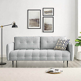 Modway Cameron Tufted Sofa, Light Gray, rollover