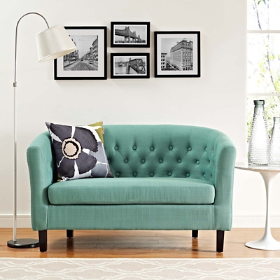 Modway Prospect Tufted Loveseat, Laguna, rollover