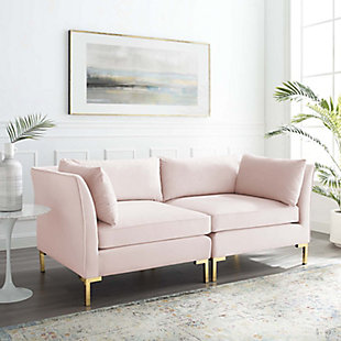 Modway Ardent Loveseat, Pink, rollover