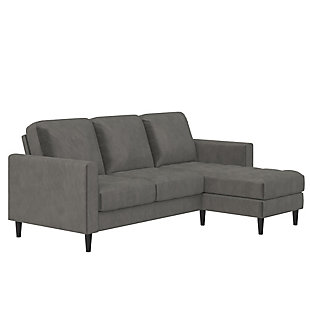 CosmoLiving by Cosmopolitan Strummer Reversible Sectional Sofa Couch, Light Gray, large