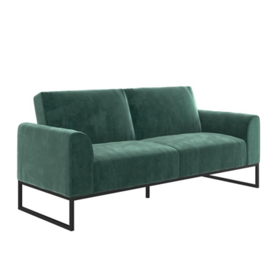 CosmoLiving by Cosmopolitan Adley Coil Futon, Teal, large