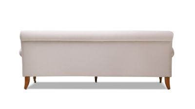 rear view of beige sofa