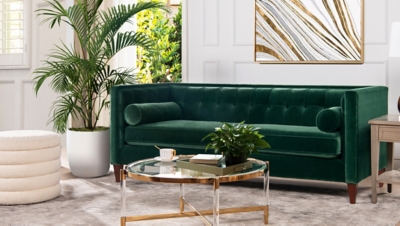 Jennifer Taylor home Jack Sofa, Evergreen, rollover