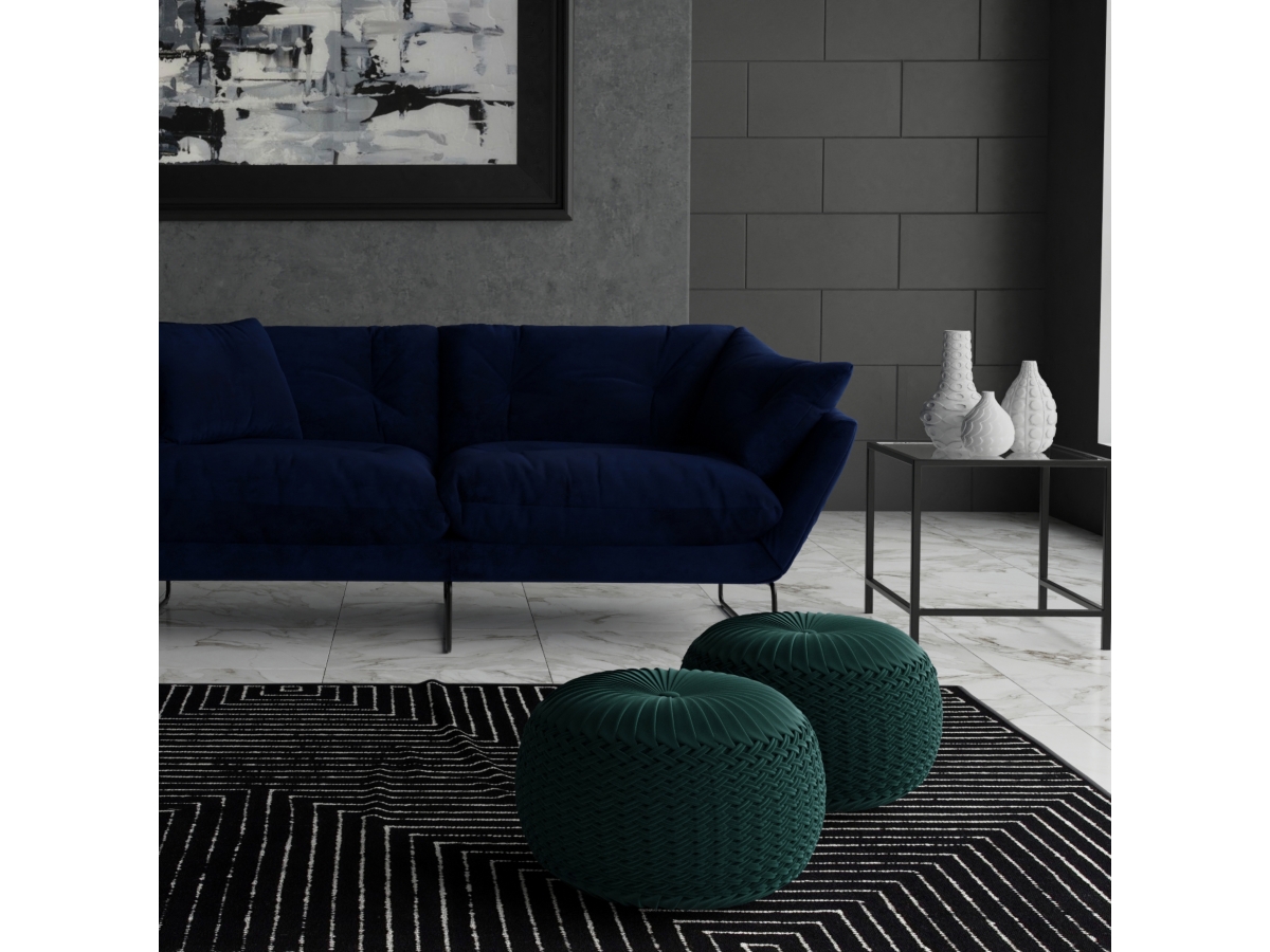 Simpli Home Grafton Pouf, Teal, large