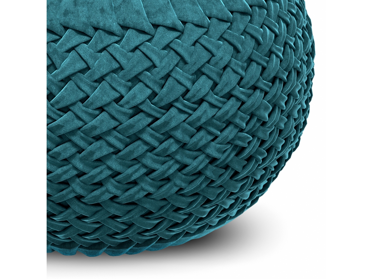Simpli Home Grafton Pouf, Teal, large