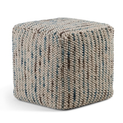 Simpli Home Zoey Pouf, Multi, large