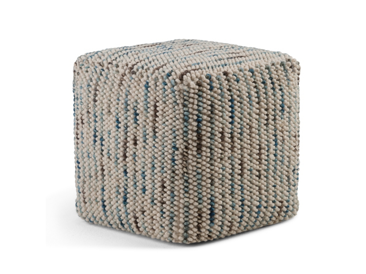 Simpli Home Zoey Pouf, Multi, large