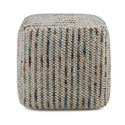 Simpli Home Zoey Pouf, Multi, large