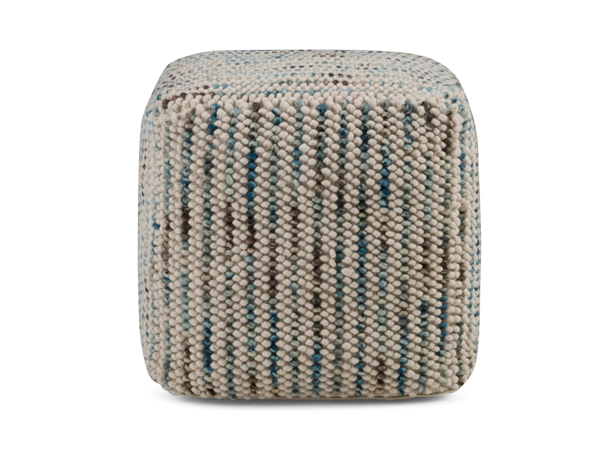 Simpli Home Zoey Pouf, Multi, large