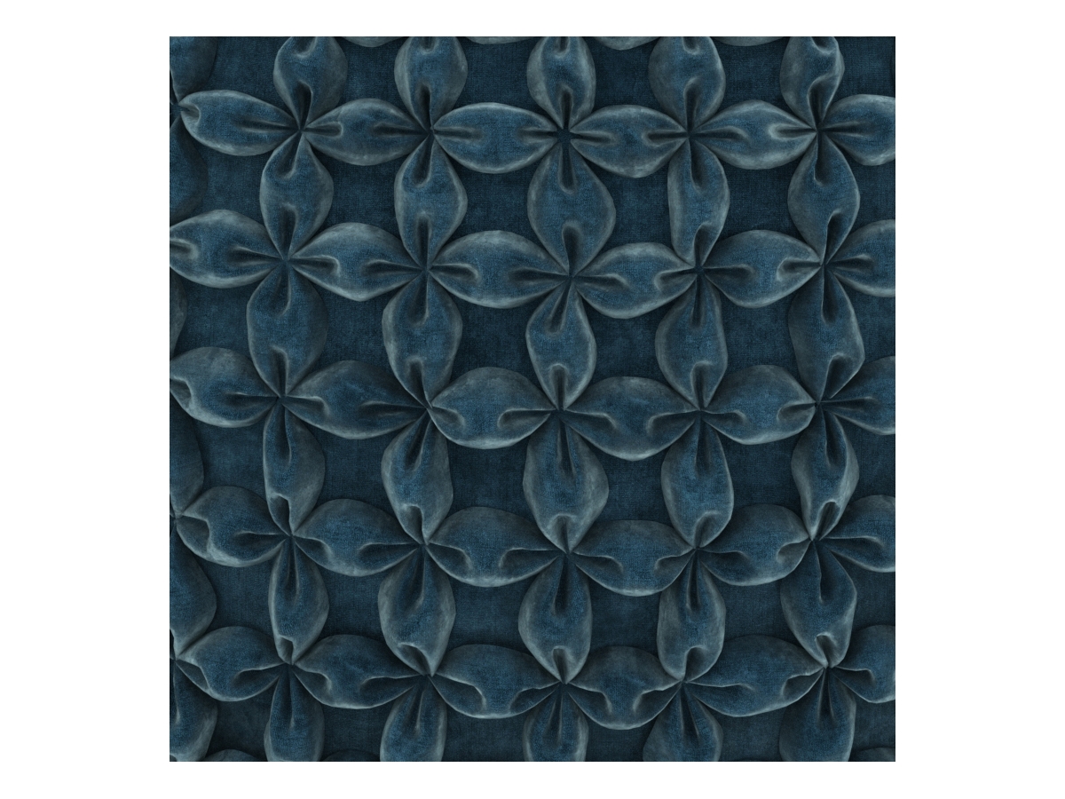 Simpli Home Renee Pouf, Teal, large