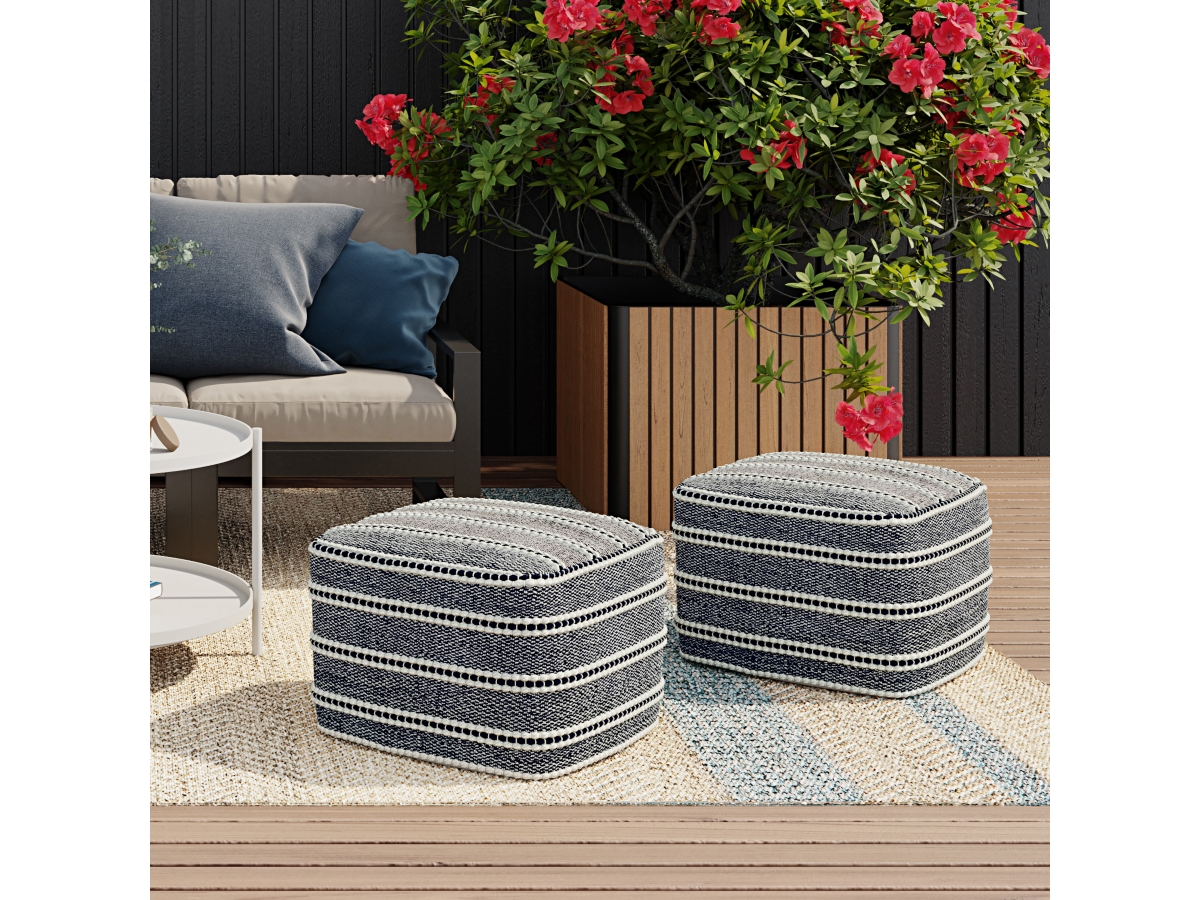 Simpli Home Corrie Indoor Pouf, , large