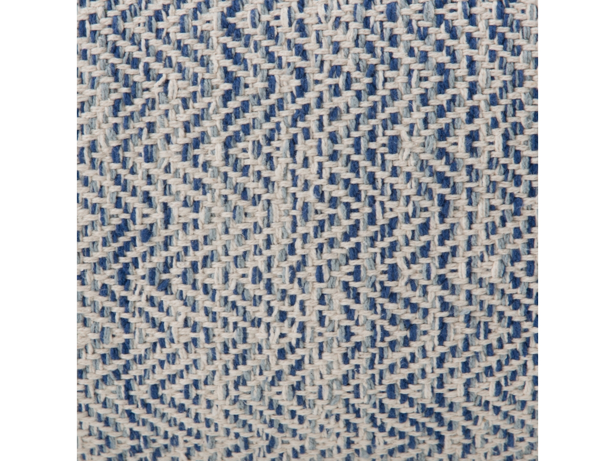 Simpli Home Nate Pouf, Denim, large