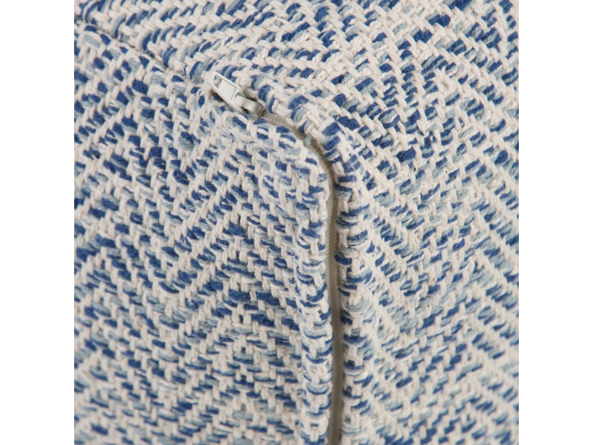 Simpli Home Nate Pouf, Denim, large