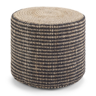 Simpli Home Larissa Braided Pouf, , large