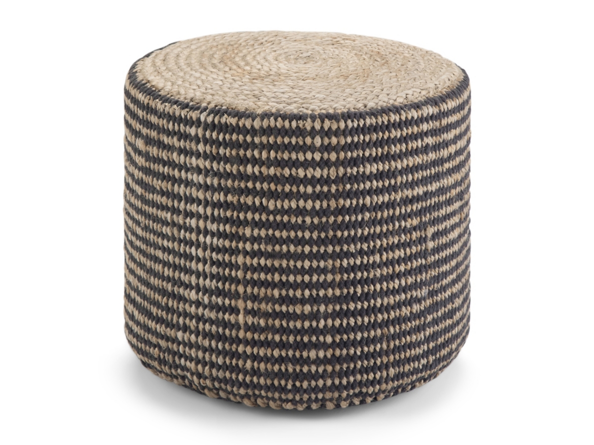 Simpli Home Larissa Braided Pouf, , large
