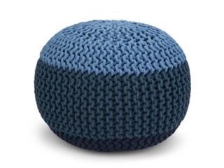 Simpli Home Nikki Hand Knit Pouf
