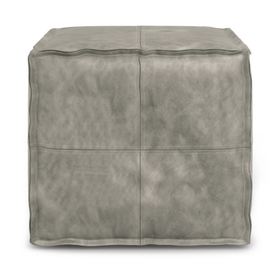 Simpli Home Brody Pouf, Gray, large