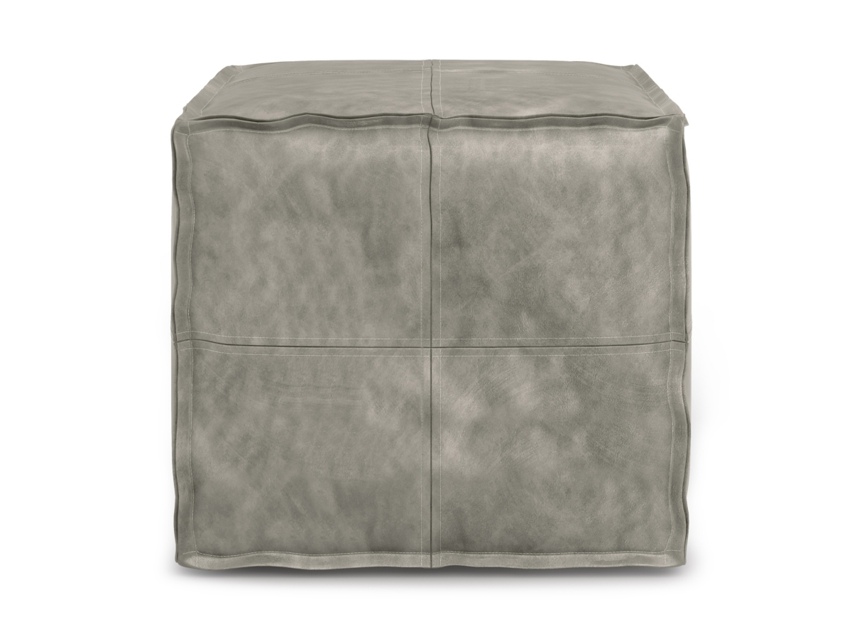 Simpli Home Brody Pouf, Gray, large