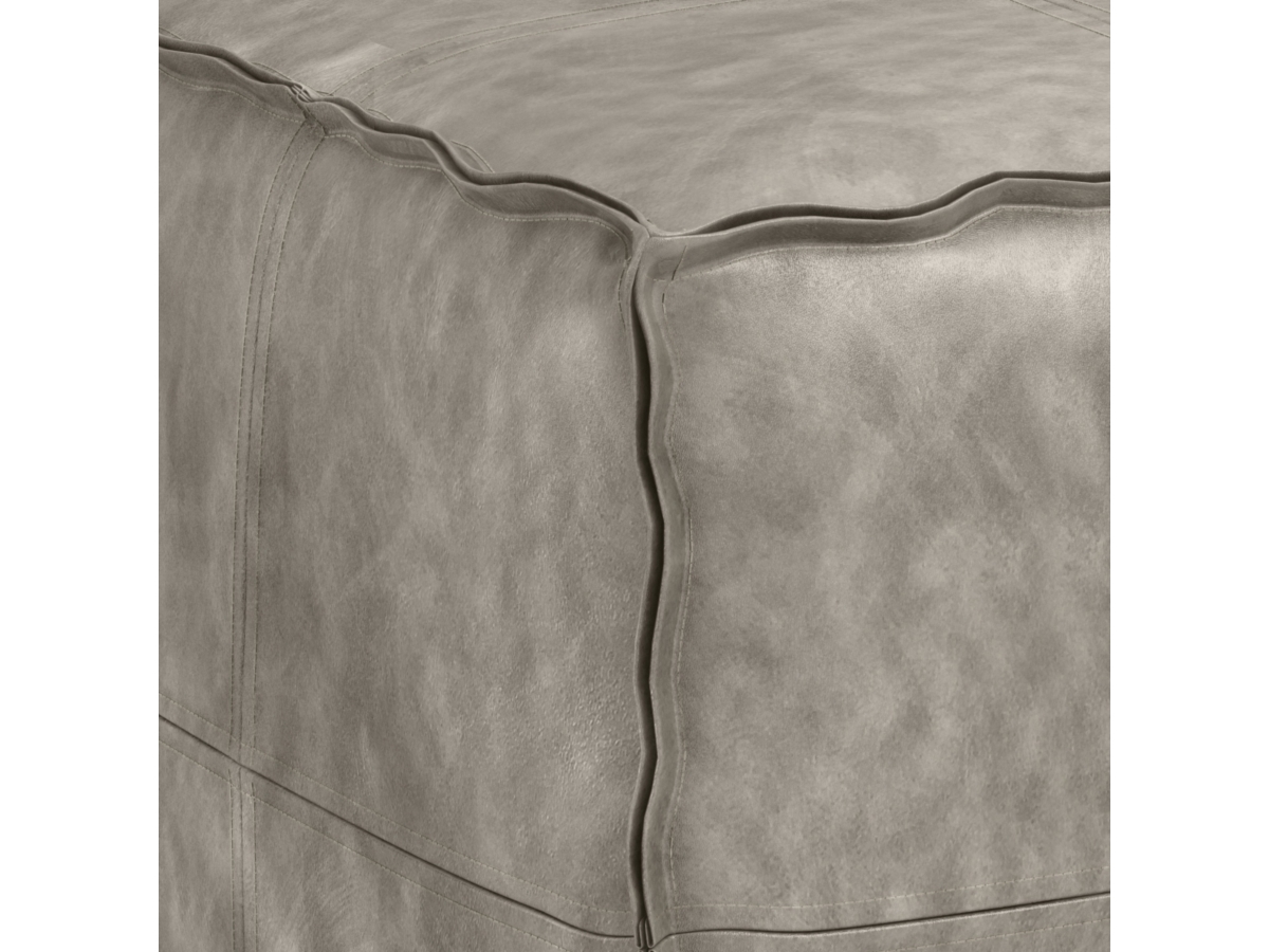 Simpli Home Brody Pouf, Gray, large