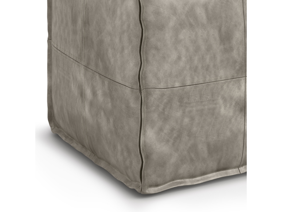 Simpli Home Brody Pouf, Gray, large