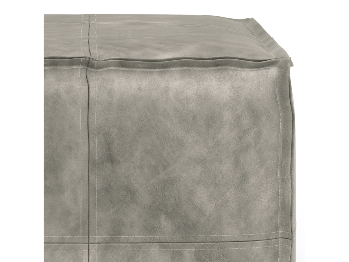Simpli Home Brody Pouf, Gray, large