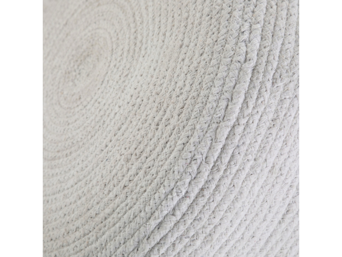 Simpli Home Serena Braided Pouf, Natural, large