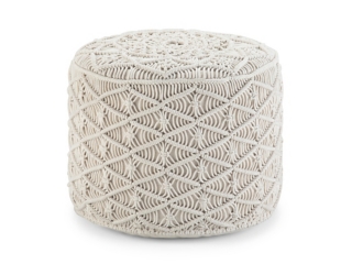 Simpli Home Coates Macrame Pouf