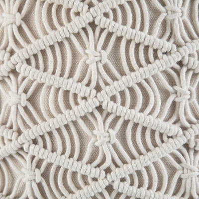 Simpli Home Coates Macrame Pouf, , swatch