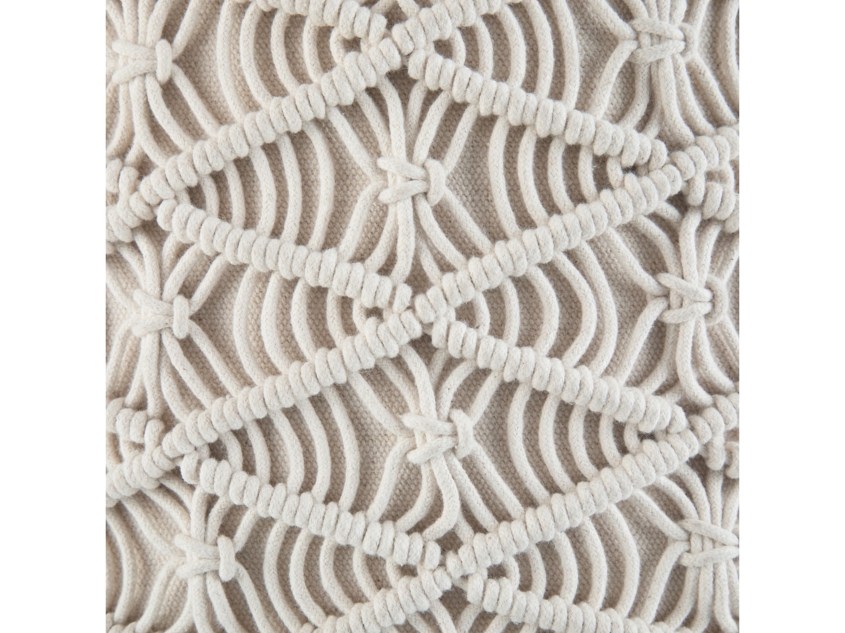 Simpli Home Coates Macrame Pouf, , large