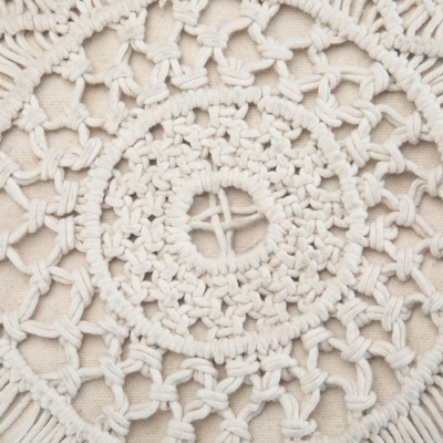 Simpli Home Coates Macrame Pouf, , large