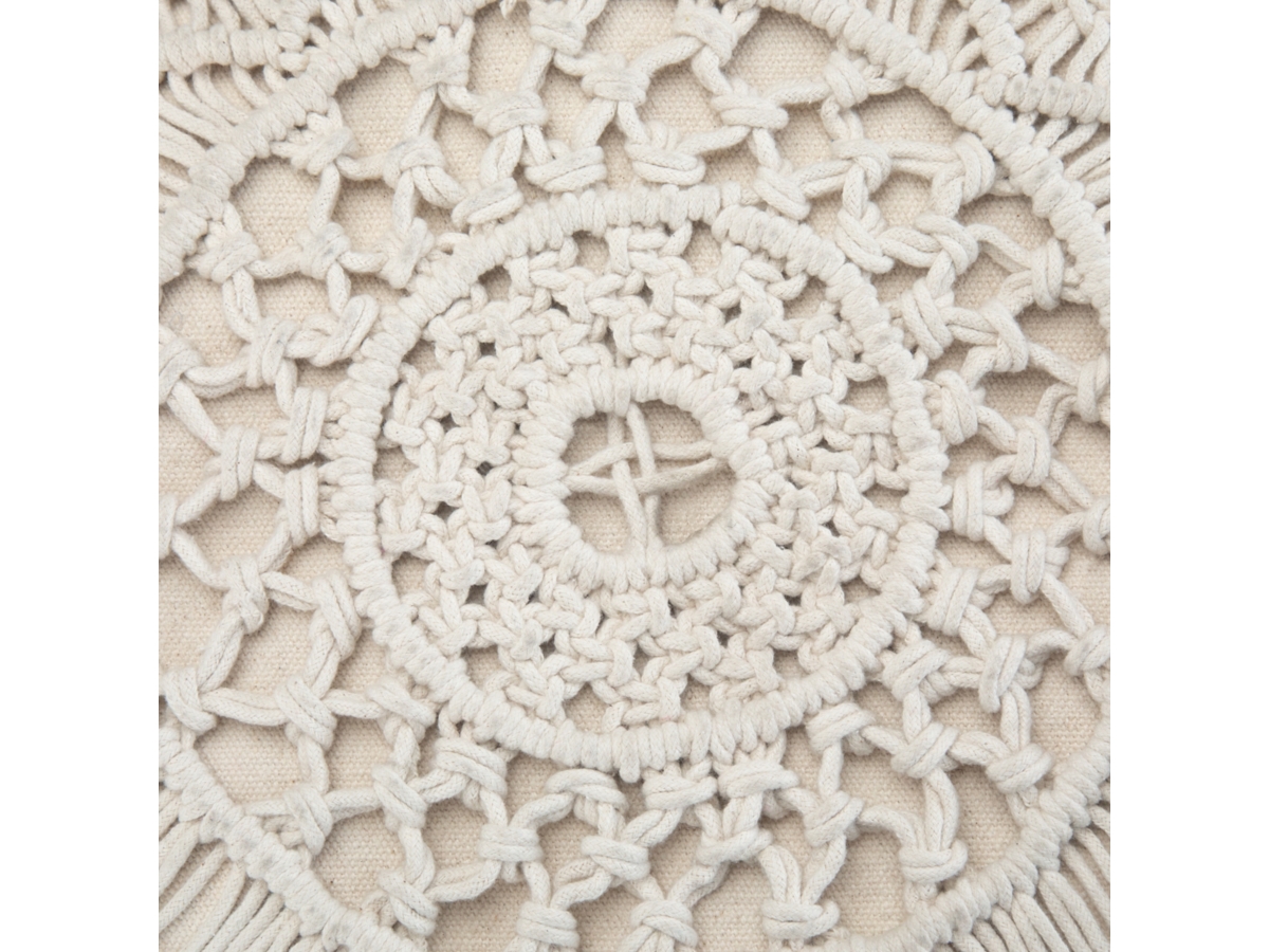 Simpli Home Coates Macrame Pouf, , large