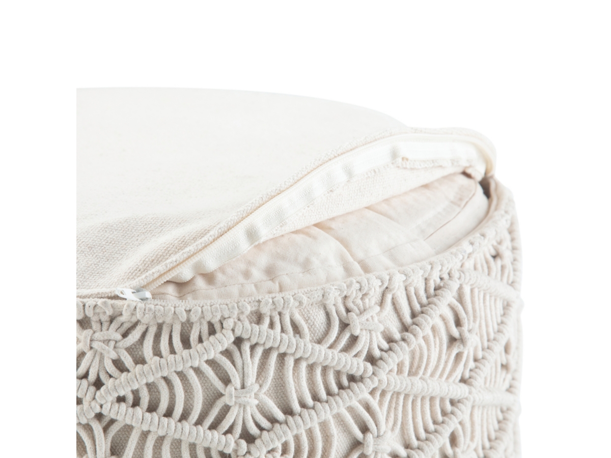 Simpli Home Coates Macrame Pouf, , large
