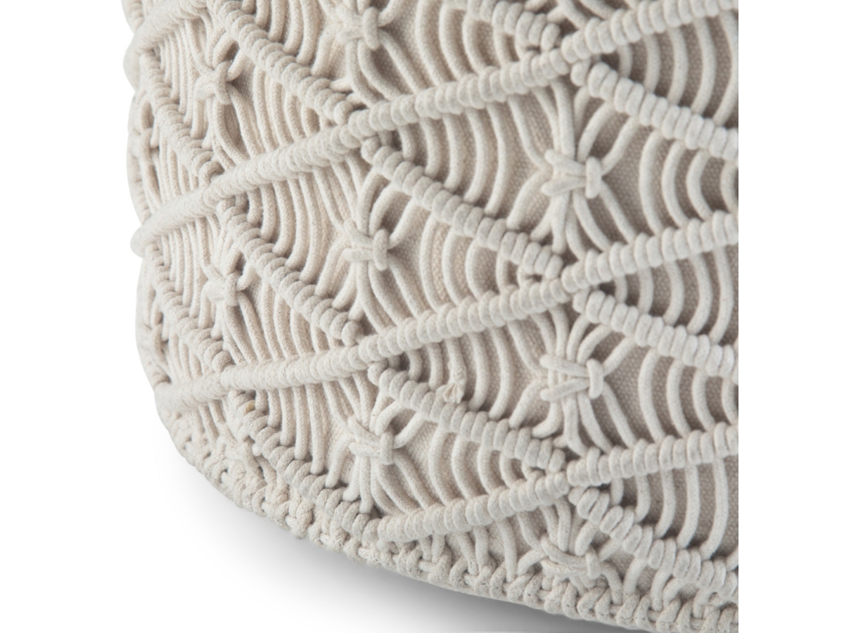 Simpli Home Coates Macrame Pouf, , large