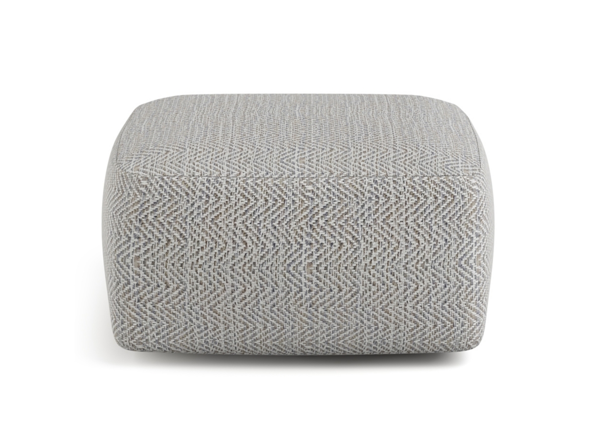 Simpli Home Nate Pouf, Gray, large