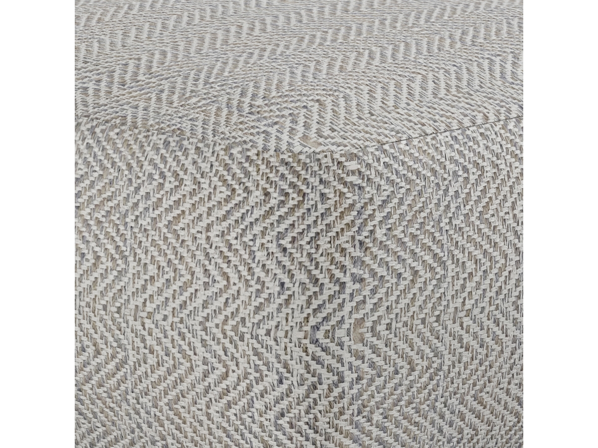 Simpli Home Nate Pouf, Gray, large