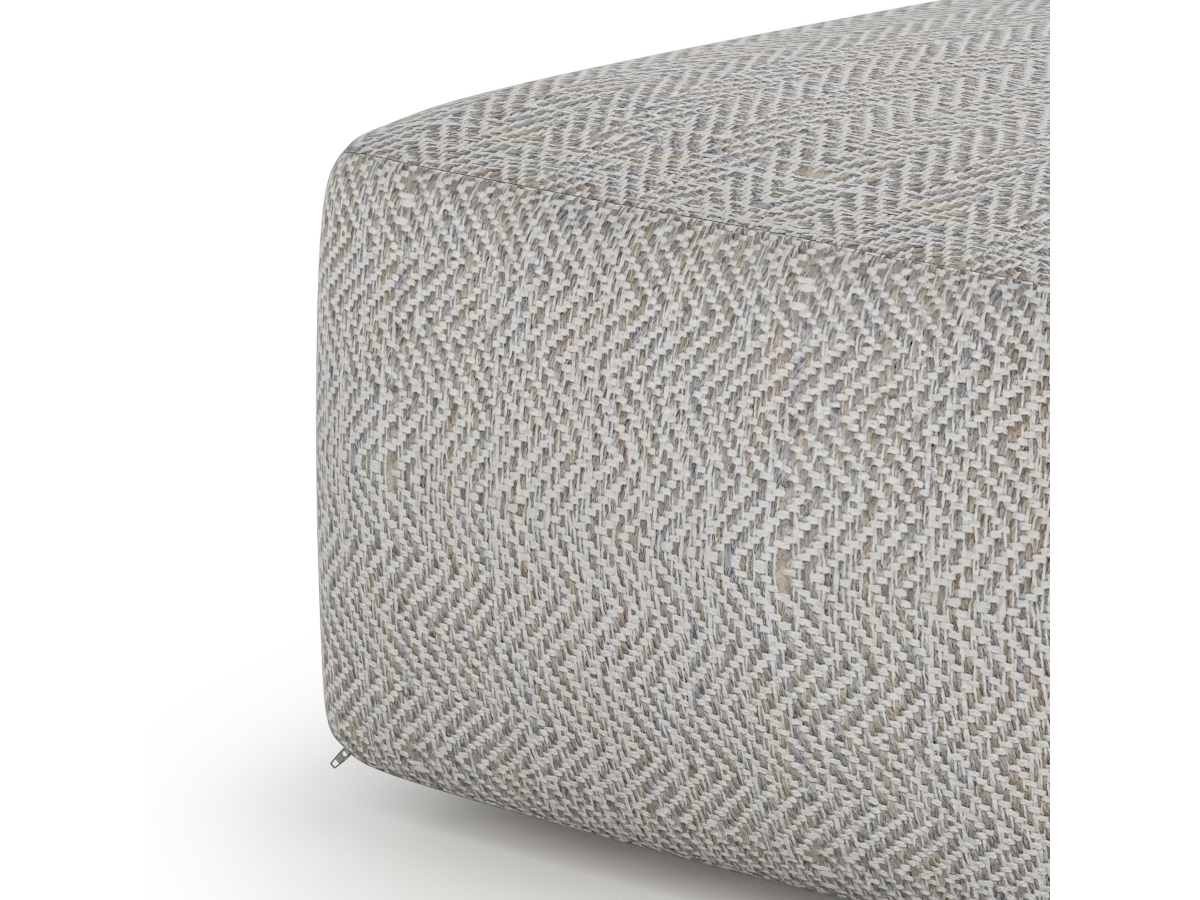 Simpli Home Nate Pouf, Gray, large