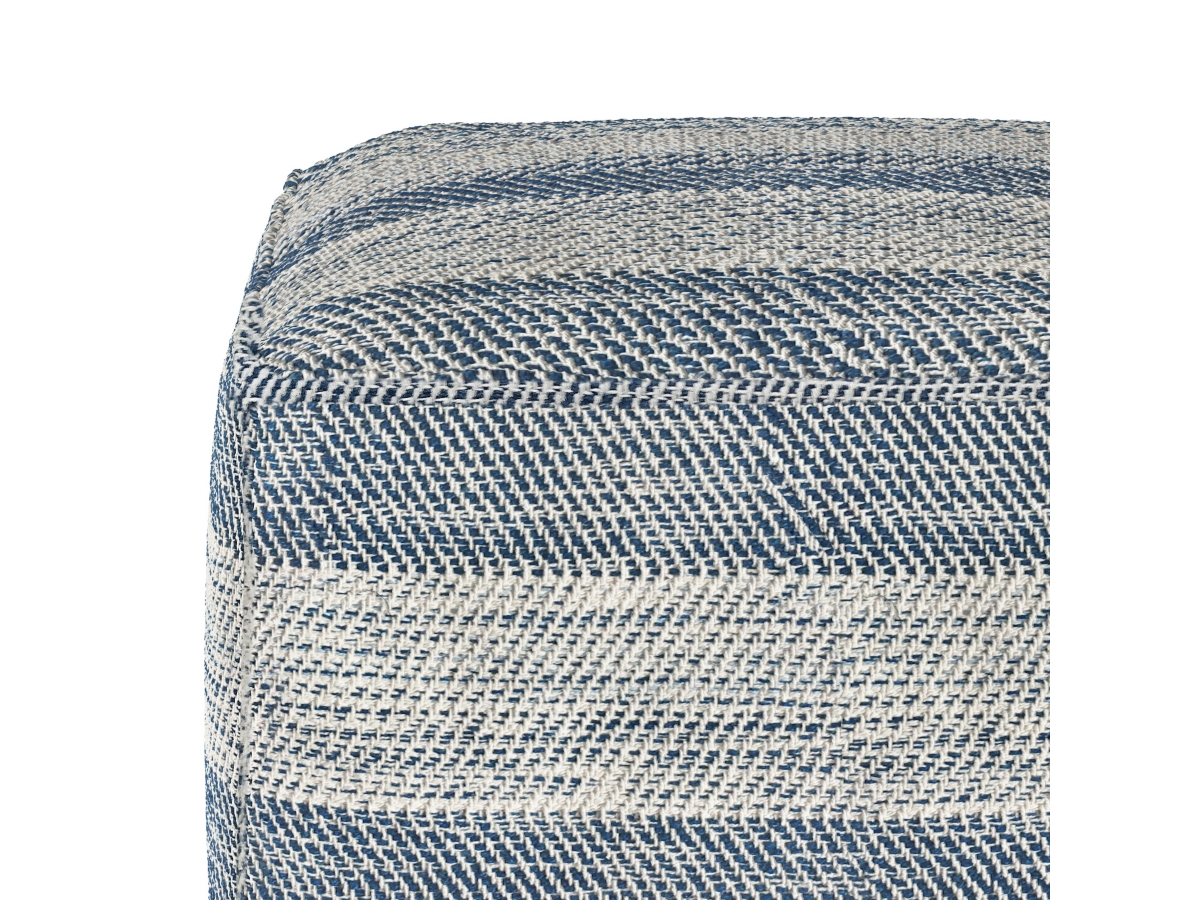 Simpli Home Clay Pouf, Teal, large