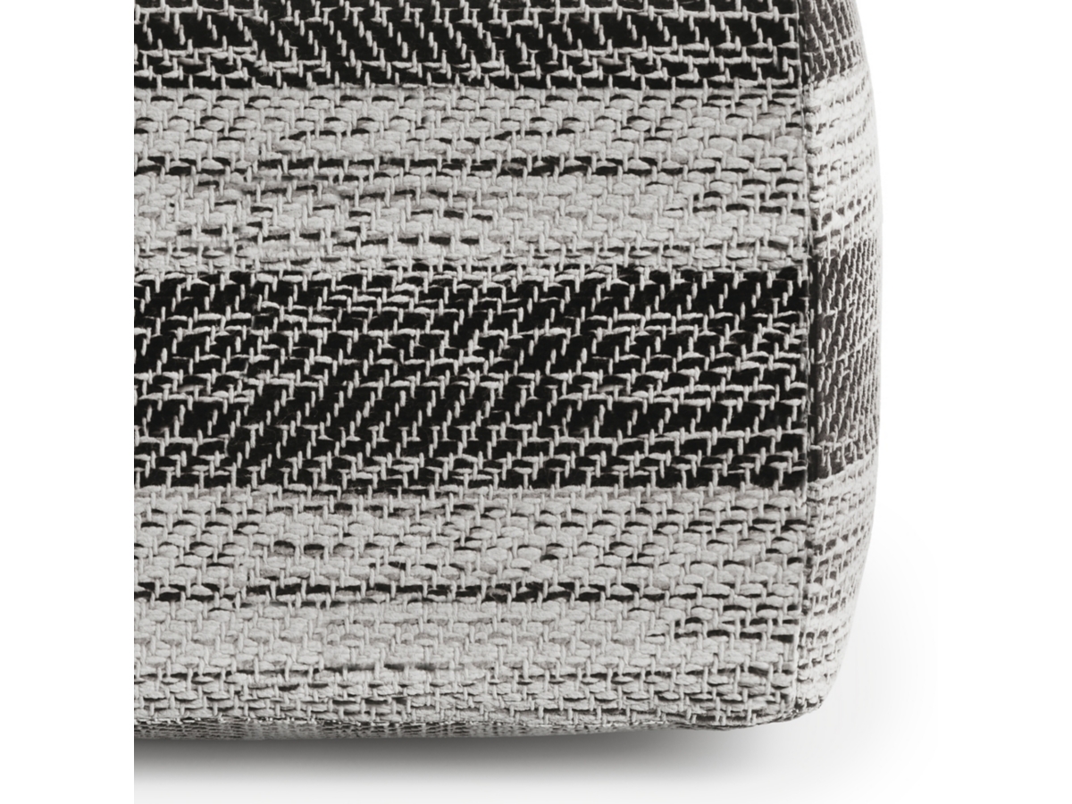 Simpli Home Clay Pouf, Gray, large