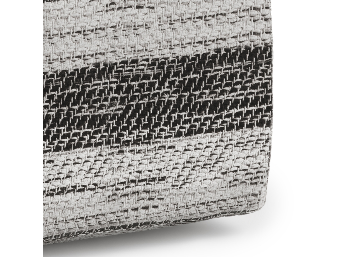 Simpli Home Clay Pouf, Gray, large