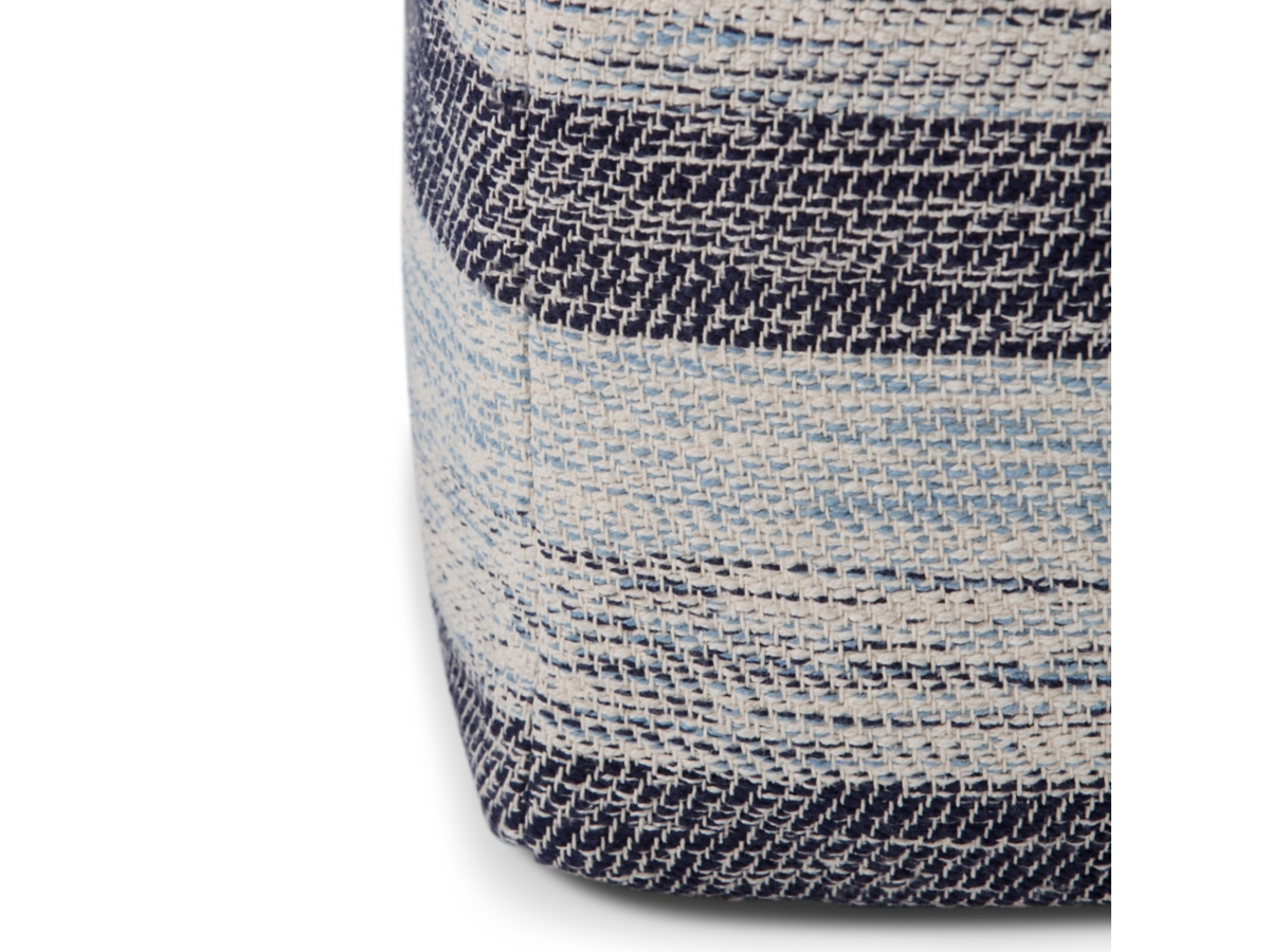 Simpli Home Clay Pouf, Blue, large