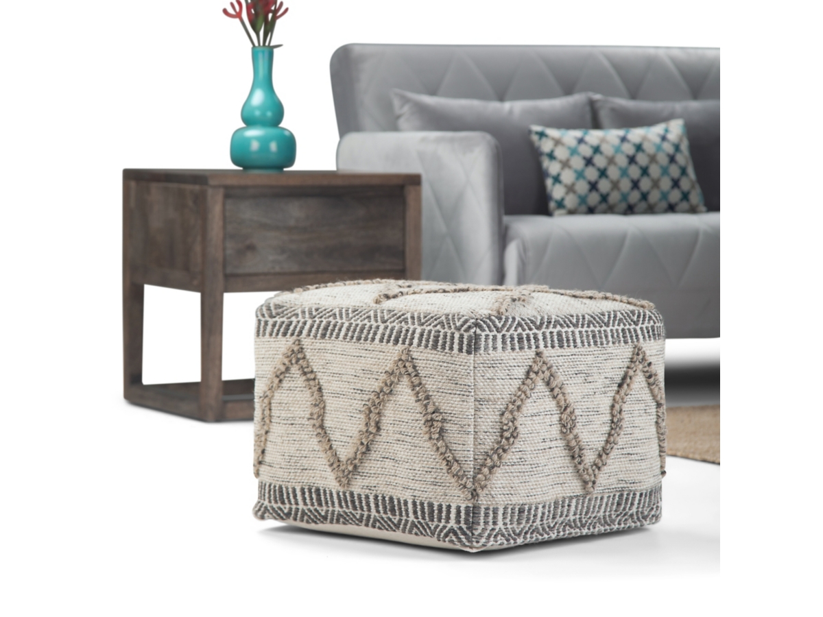 Simpli Home Sweeney Pouf, , large