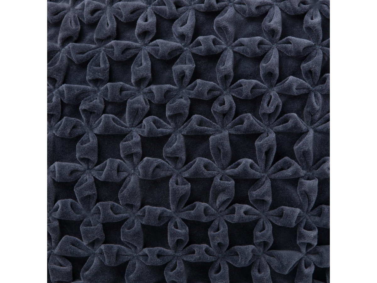 Simpli Home Renee Pouf, Navy, large