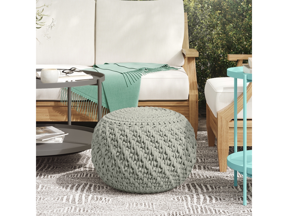 Simpli Home Nisi Indoor Pouf, , large